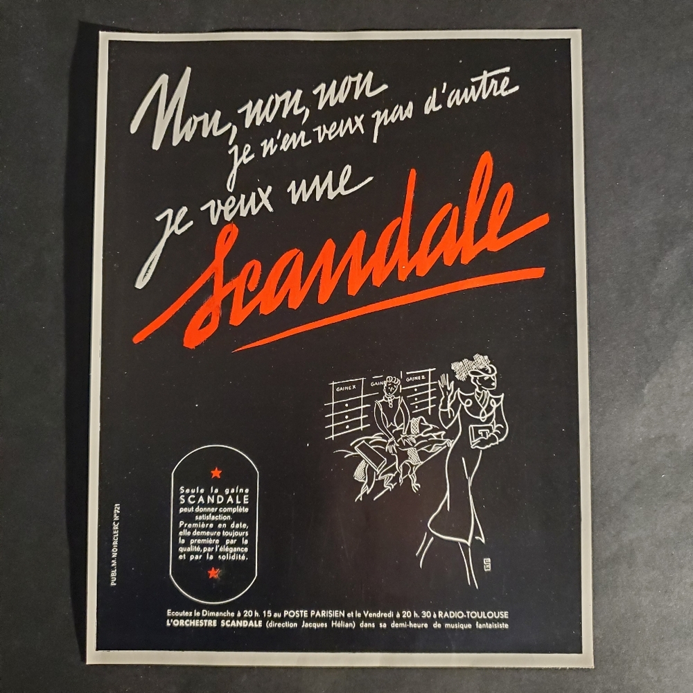 Scandale  Original Print Magazine Advertisement From 1938